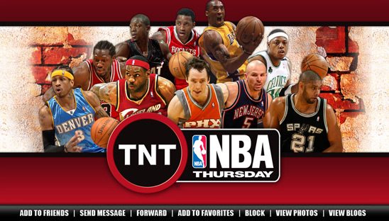 NBA on TNT 2008 Myspace page