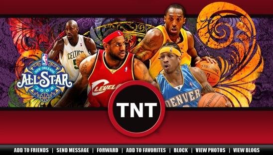 NBA on TNT 2008 All-Star Myspace page